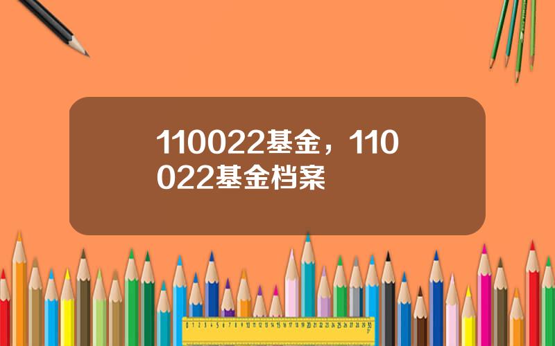 110022基金，110022基金档案