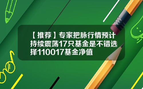 【推荐】专家把脉行情预计持续震荡17只基金是不错选择110017基金净值