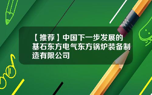 【推荐】中国下一步发展的基石东方电气东方锅炉装备制造有限公司