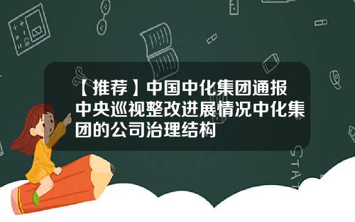 【推荐】中国中化集团通报中央巡视整改进展情况中化集团的公司治理结构
