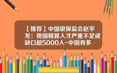 【推荐】中国银保监会赵宇龙：我国精算人才严重不足或缺口超5000人-中国有多少金融精算师