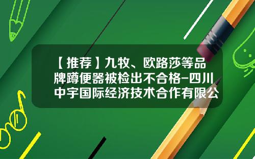 【推荐】九牧、欧路莎等品牌蹲便器被检出不合格-四川中宇国际经济技术合作有限公司