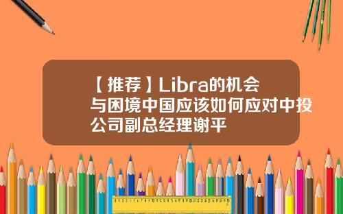 【推荐】Libra的机会与困境中国应该如何应对中投公司副总经理谢平