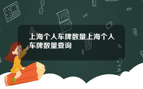 上海个人车牌数量上海个人车牌数量查询