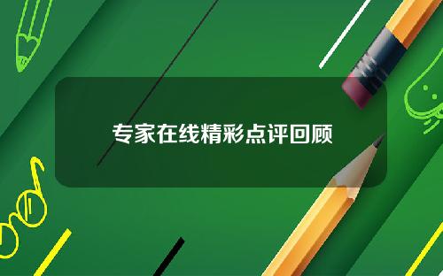 专家在线精彩点评回顾