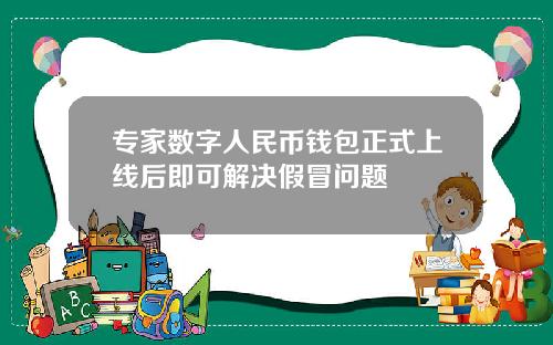 专家数字人民币钱包正式上线后即可解决假冒问题