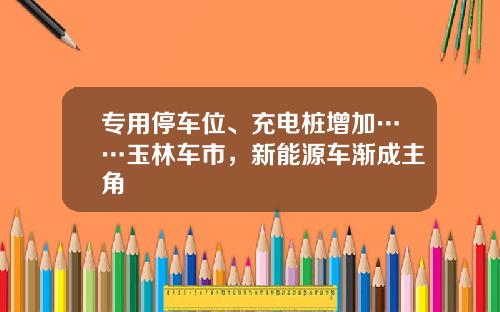 专用停车位、充电桩增加……玉林车市，新能源车渐成主角