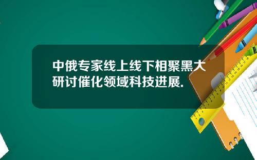 中俄专家线上线下相聚黑大研讨催化领域科技进展.
