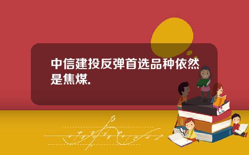 中信建投反弹首选品种依然是焦煤.