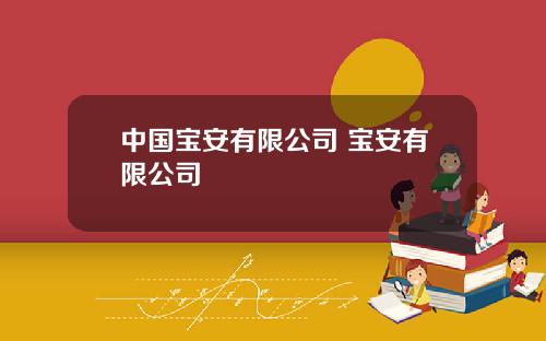 中国宝安有限公司 宝安有限公司