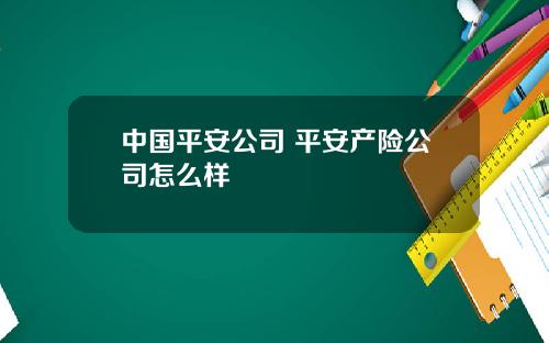 中国平安公司 平安产险公司怎么样