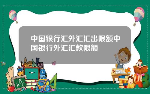 中国银行汇外汇汇出限额中国银行外汇汇款限额
