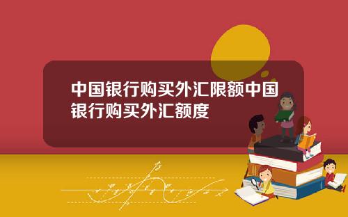中国银行购买外汇限额中国银行购买外汇额度