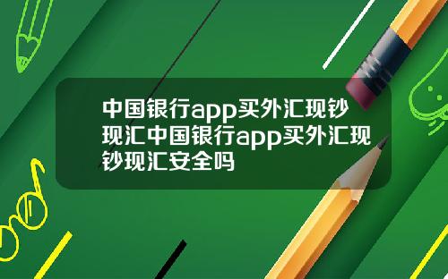 中国银行app买外汇现钞现汇中国银行app买外汇现钞现汇安全吗