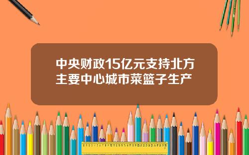 中央财政15亿元支持北方主要中心城市菜篮子生产