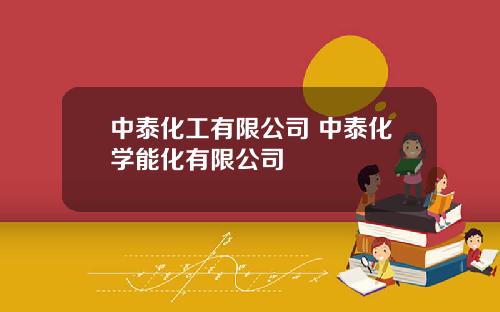 中泰化工有限公司 中泰化学能化有限公司