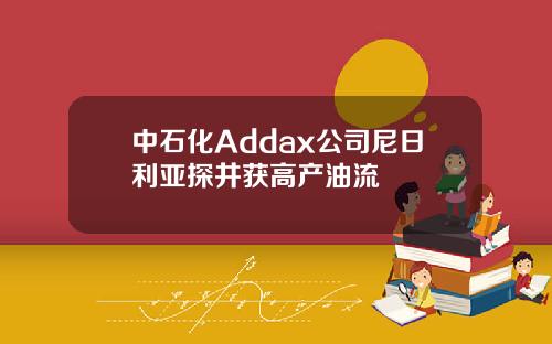 中石化Addax公司尼日利亚探井获高产油流