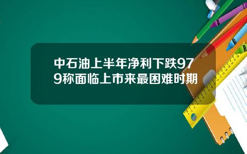 中石油上半年净利下跌979称面临上市来最困难时期