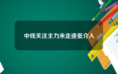 中线关注主力未走逢低介入