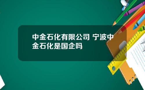 中金石化有限公司 宁波中金石化是国企吗