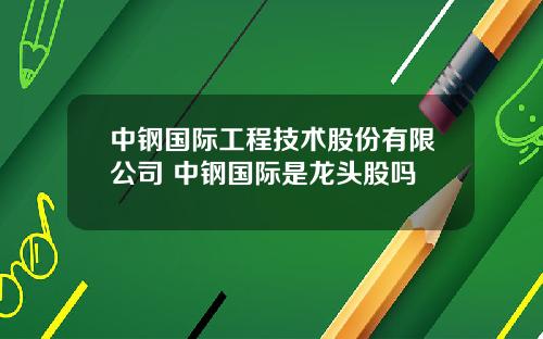 中钢国际工程技术股份有限公司 中钢国际是龙头股吗