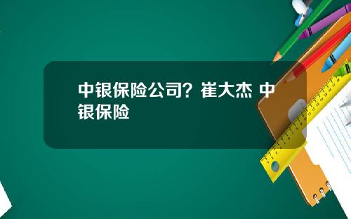 中银保险公司？崔大杰 中银保险
