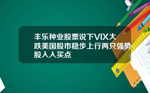 丰乐种业股票说下VIX大跌美国股市稳步上行两只强势股入入买点