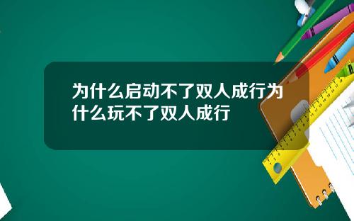 为什么启动不了双人成行为什么玩不了双人成行