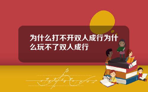 为什么打不开双人成行为什么玩不了双人成行