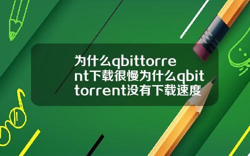 为什么qbittorrent下载很慢为什么qbittorrent没有下载速度