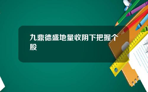 九鼎德盛地量收阴下把握个股