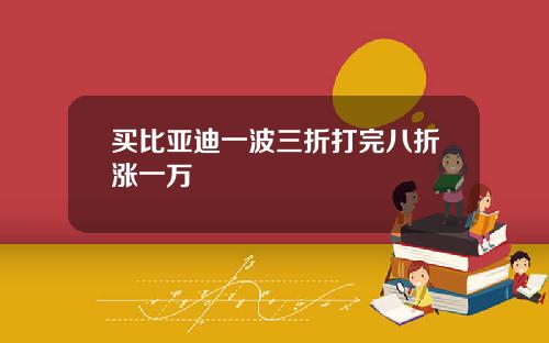 买比亚迪一波三折打完八折涨一万