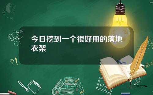 今日挖到一个很好用的落地衣架