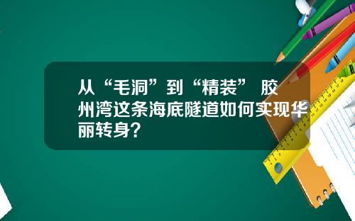 从“毛洞”到“精装” 胶州湾这条海底隧道如何实现华丽转身？
