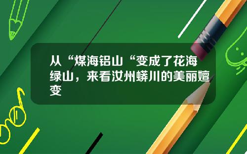 从“煤海铝山“变成了花海绿山，来看汝州蟒川的美丽嬗变