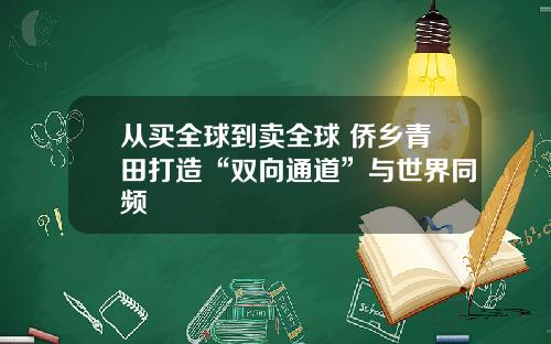从买全球到卖全球 侨乡青田打造“双向通道”与世界同频