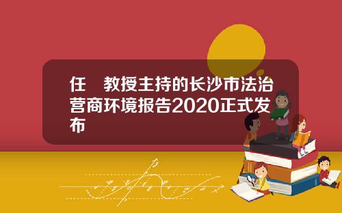 任颋教授主持的长沙市法治营商环境报告2020正式发布