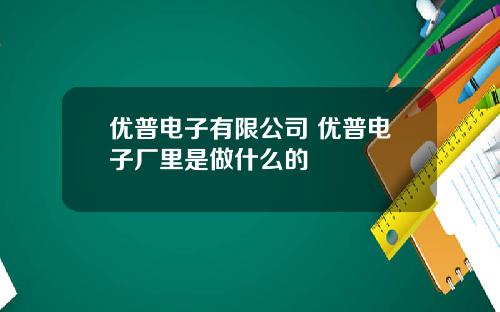 优普电子有限公司 优普电子厂里是做什么的