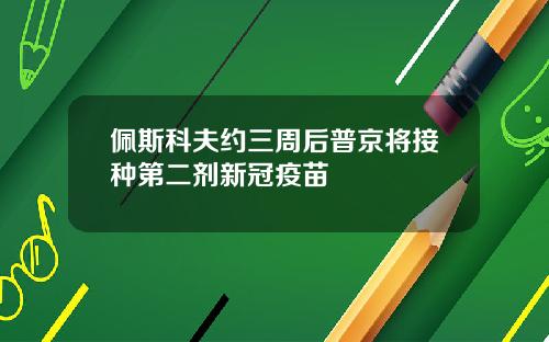 佩斯科夫约三周后普京将接种第二剂新冠疫苗