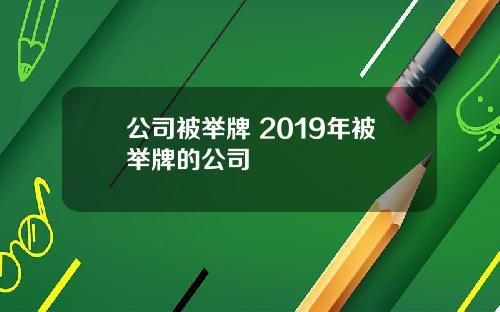 公司被举牌 2019年被举牌的公司