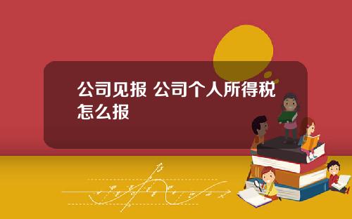 公司见报 公司个人所得税怎么报