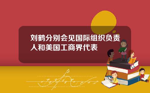 刘鹤分别会见国际组织负责人和美国工商界代表