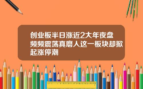创业板半日涨近2大年夜盘频频震荡真磨人这一板块却掀起涨停潮