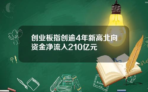 创业板指创逾4年新高北向资金净流入210亿元