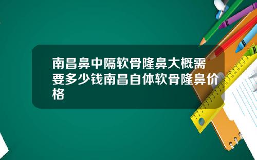 南昌鼻中隔软骨隆鼻大概需要多少钱南昌自体软骨隆鼻价格