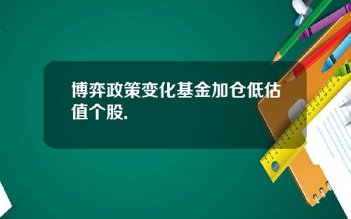 博弈政策变化基金加仓低估值个股.