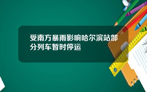 受南方暴雨影响哈尔滨站部分列车暂时停运