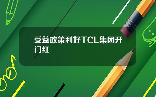 受益政策利好TCL集团开门红