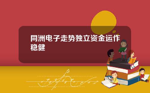 同洲电子走势独立资金运作稳健