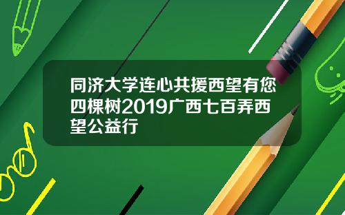 同济大学连心共援西望有您四棵树2019广西七百弄西望公益行